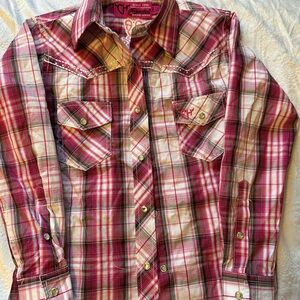 Plaid Button-Up Shirt